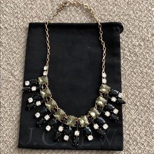 J. Crew black and green collar necklace